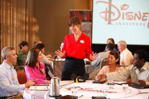 Disney Institute participants receive training in a classroom setting as well as key examples from a "living laboratory" behind the scenes at Walt Disney World