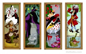 Disney Villains Haunted Mansion Stretching Room Portraits Now Available