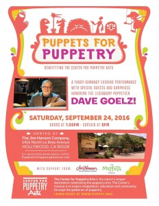 Jim Henson Company Hosts, Puppets for Puppetry Fundraiser with Host Dave Goelz