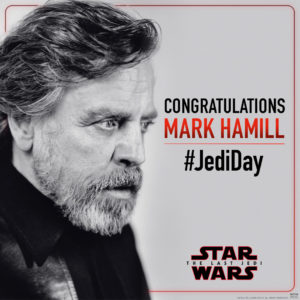 A new star rises for a @StarWars legend. Congrats to Mark Hamill on his Hollywood Walk of Fame achievement! #JediDay #TheLastJedi