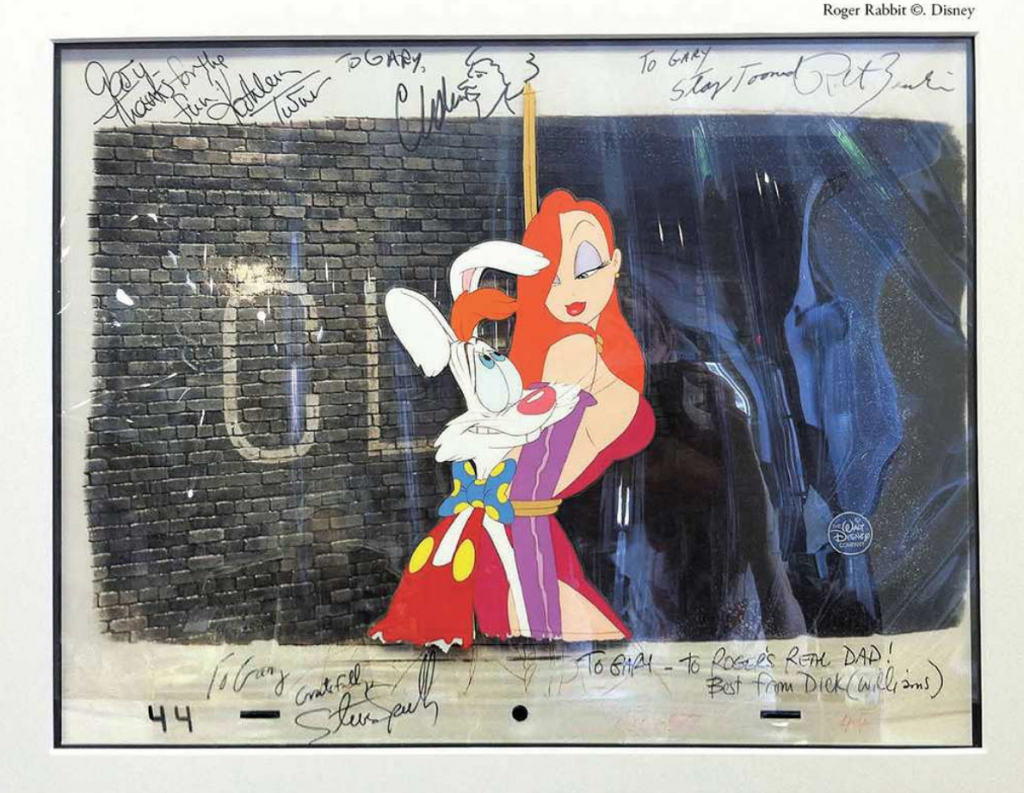 Who Framed Roger Rabbit Animation Cel Autographed