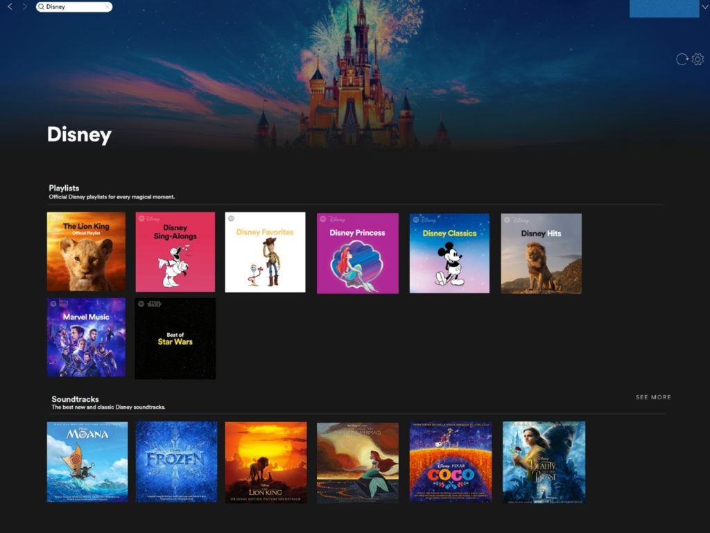 Spotify Launches New Disney Music Hub