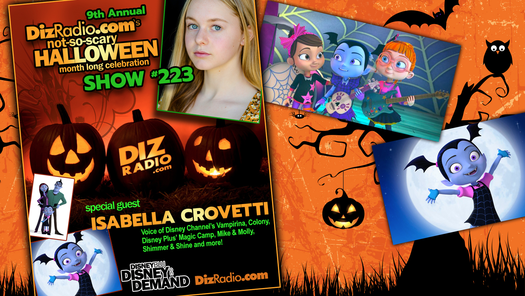 DisneyBlu's DizRadio Disney on Demand Show #223 w/ Special Guest ISABELLA CROVETTI (Voice of Disney Channel's Vampirina, Colony, Disney Plus' Magic Camp, Shimmer and Shine and more!)