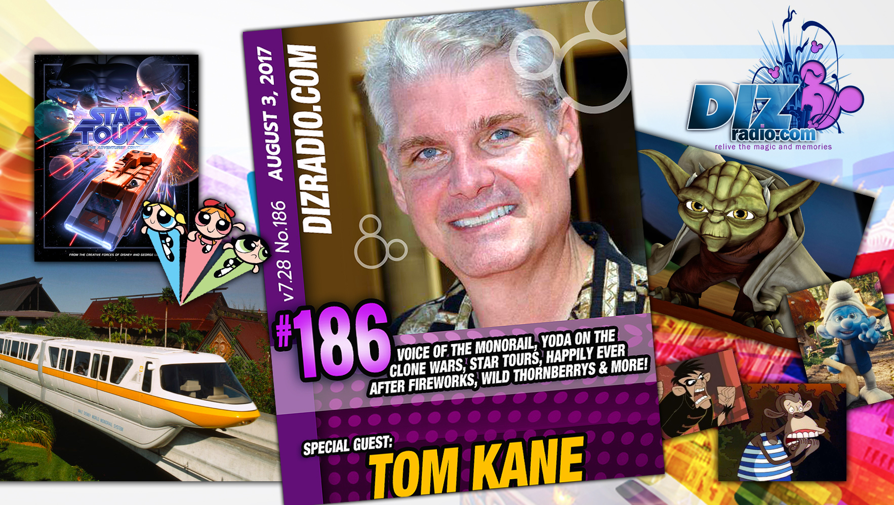 Tom Kane (Yoda, Voice of Monorail, Wild Thornberrys, Kim Possible, Star Tours, Smurfs, and more)
