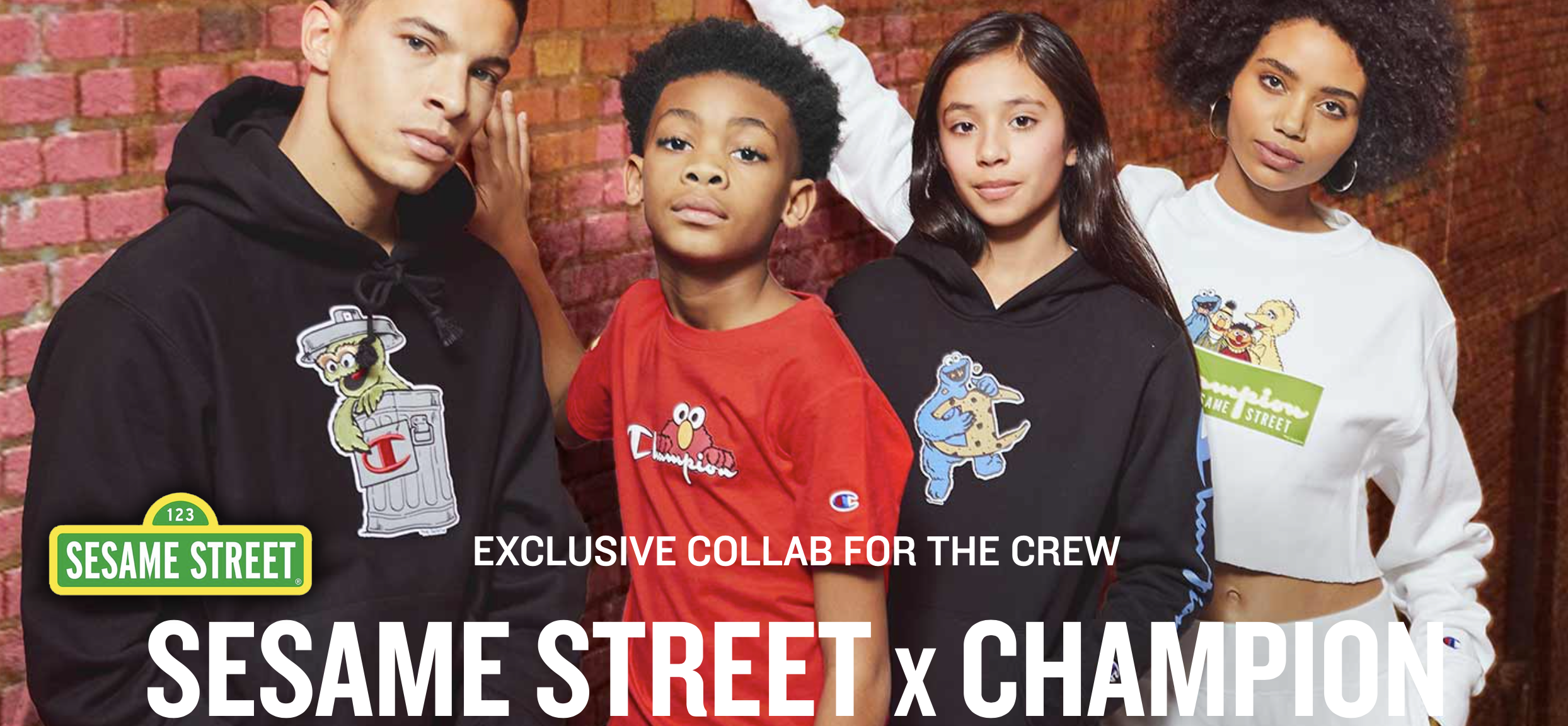 Champion Sesame Street Collection Makes Its Debut Along with Sesame Street Cares COVID-19 Initative