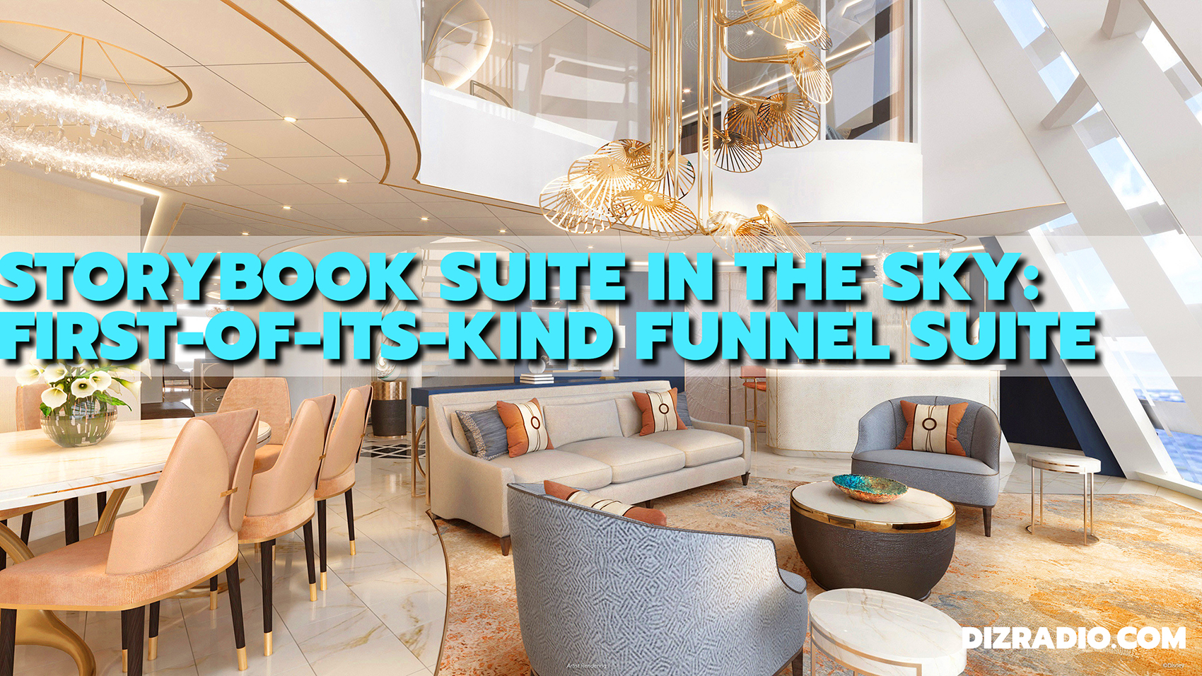 Storybook Suite in the Sky: Disney Cruise Line Dreams Up First-Of-Its-Kind Funnel Suite Aboard Disney Wish